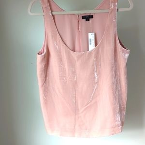 J.Crew Pink Velvet Tank - sz 12 - new with tags